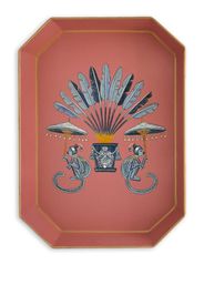 Les-Ottomans Fauna hand-painted iron tray - Rosa