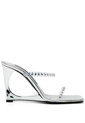 Les Petits Joueurs Sandalen mit Kristallen - Silber