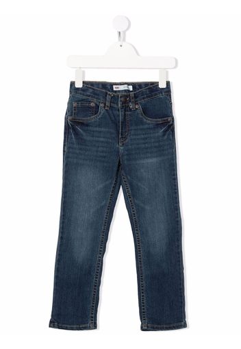 Levi's Kids straight-leg dark-wash jeans - Blau