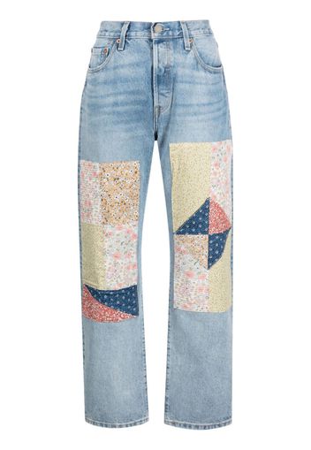 Levi's 501 '90s patchwork straight-leg jeans - Blau