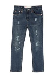 Levi's Kids distressed-finish straight-leg jeans - Blau