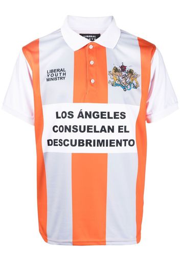 Liberal Youth Ministry Soccer logo-print polo shirt - Orange