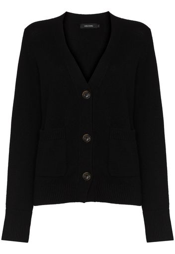 Lisa Yang Cardigan im Oversized-Look - Schwarz