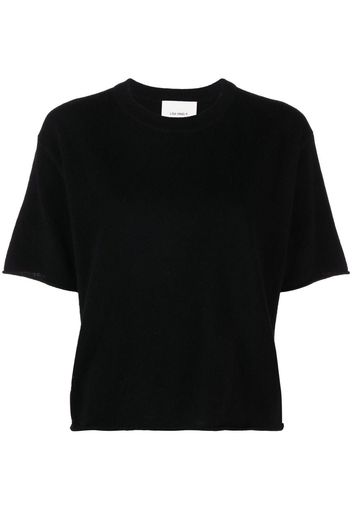 Lisa Yang short-sleeved knitted top - Schwarz