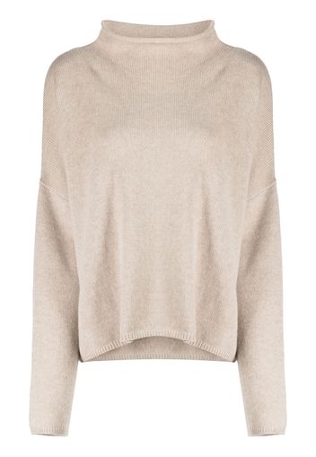 Lisa Yang Kaschmirpullover mit Stehkragen - Nude