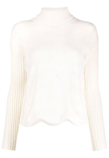 Liska pointelle-knit jumper - Weiß