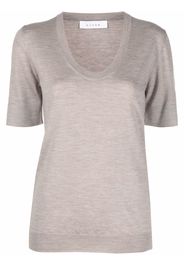 Liska round-neck knitted top - Braun