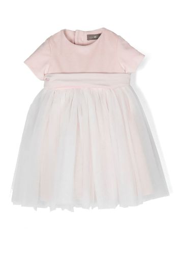 Little Bear short-sleeve velvet dress - Rosa