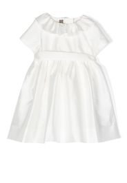 Little Bear frilled-collar short-sleeve dress - Weiß