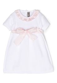 Little Bear ruffle-collar knitted cotton dress - Weiß