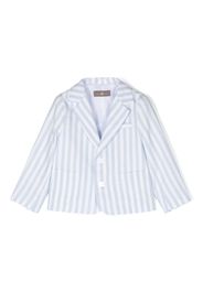 Little Bear striped single-breasted blazer - Weiß