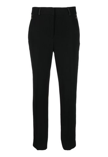 LIU JO satin pocket detail cropped trousers - Schwarz