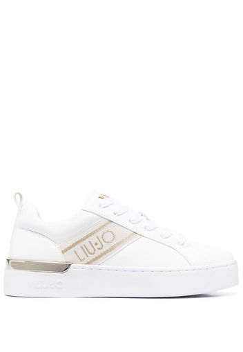 LIU JO logo-strap trainers - Weiß