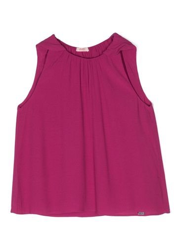 LIU JO pleat-detail sleeveless blouse - Rosa