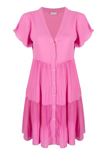 LIU JO tiered pleated minidress - Rosa