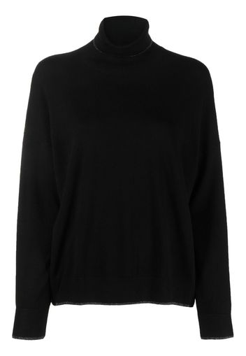 LIU JO metallic-threading knitted jumper - Schwarz