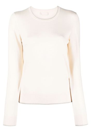 LIU JO metallic-threading knitted jumper - Nude