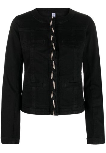 LIU JO Jeansjacke mit Kettendetail - Schwarz