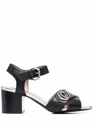 LIU JO Agata logo-plaque sandals - Schwarz