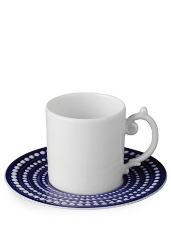 L'Objet Perlée espresso cup and saucer - Blau