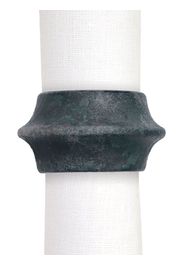 L'Objet Terra Serviettenringe aus Porzellan (4er-Set) - Grau