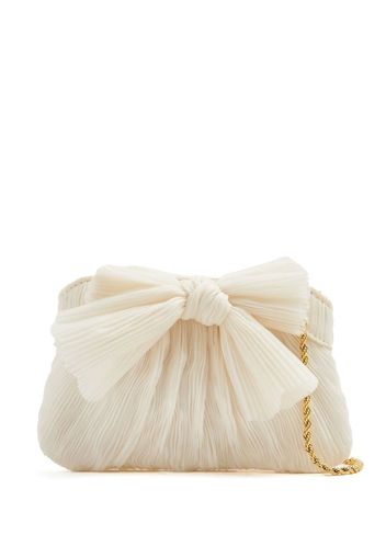 Loeffler Randall Plissierte Rochelle Clutch mit Schleife - Weiß