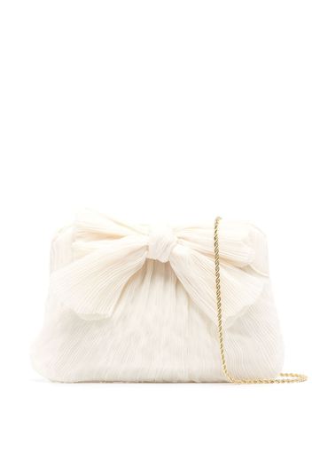 Loeffler Randall Rayne bow-detail clutch bag - Weiß