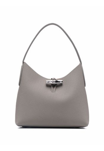 Longchamp Mittelgroße Roseau Schultertasche - Grau