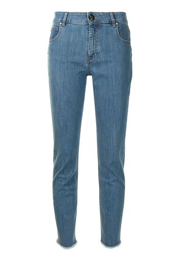 Lorena Antoniazzi Schmale Cropped-Jeans - Blau