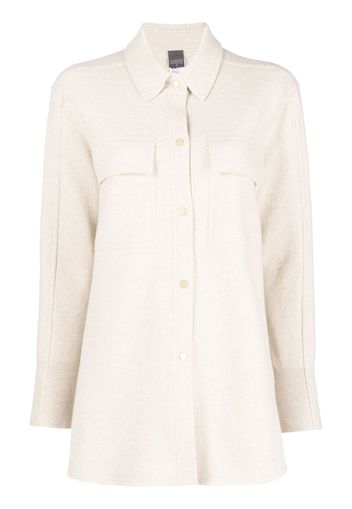 Lorena Antoniazzi long-sleeve knitted shirt - Nude