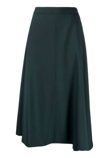 Lorena Antoniazzi asymmetric wool midi skirt - Grün