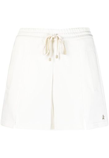 Lorena Antoniazzi logo-embroidery cotton track shorts - Weiß