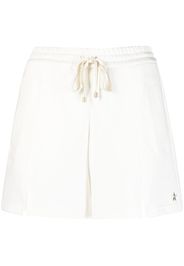 Lorena Antoniazzi logo-embroidery cotton track shorts - Weiß