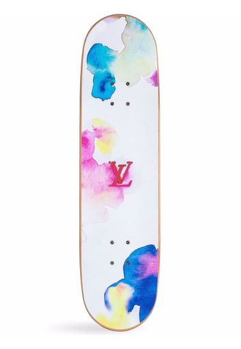 Louis Vuitton 2021 pre-owned Skateboard mit Aquarell-Print - Weiß