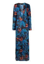 Louisa Ballou all-over abstract-print dress - Schwarz