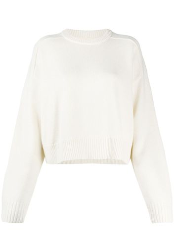 Loulou Studio Gestrickter Cropped-Pullover - Nude