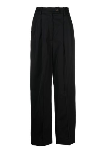 Loulou Studio high-waisted wide-leg trousers - Schwarz