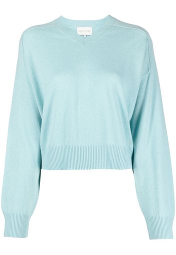 Loulou Studio Kaschmirpullover mit V-Ausschnitt - Blau