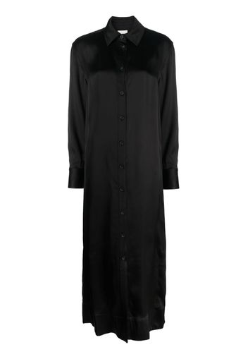 Loulou Studio satin shirt dress - Schwarz