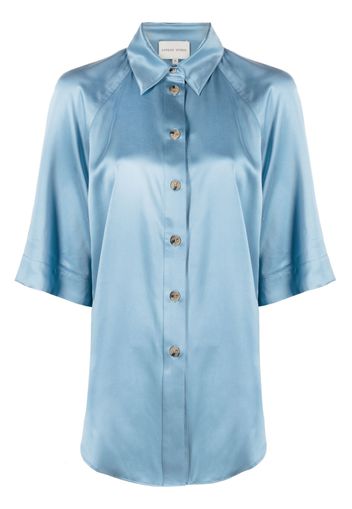 Loulou Studio satin-finish silk shirt - Blau