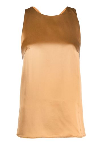 Loulou Studio Estor twist-detail silk tank top - Braun