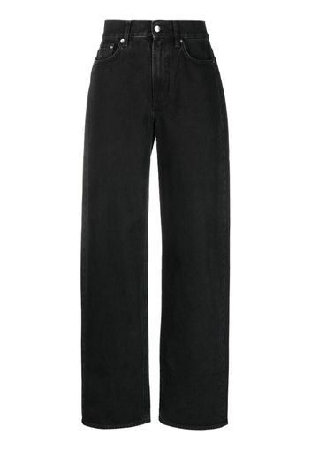 Loulou Studio dark-wash wide-leg jeans - Schwarz