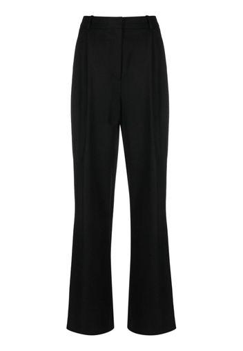 Loulou Studio Solo pleated flared trousers - Schwarz