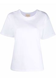 Loulou Studio T-Shirt mit tiefen Schultern - Weiß