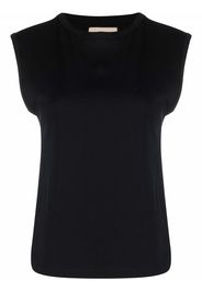 Loulou Studio cap sleeve T-shirt - Schwarz