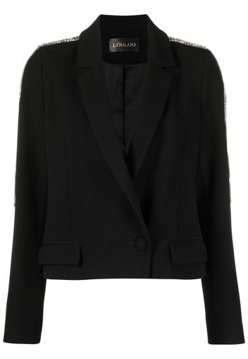 Loulou Blazer mit Kristallen - Schwarz