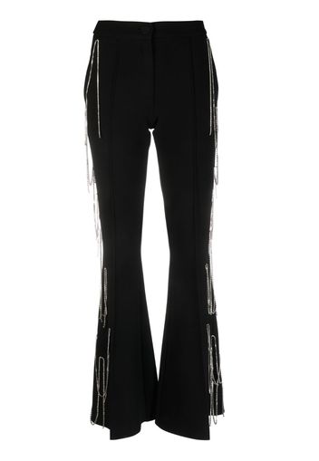 Loulou crystal-fringe detail trousers - Schwarz