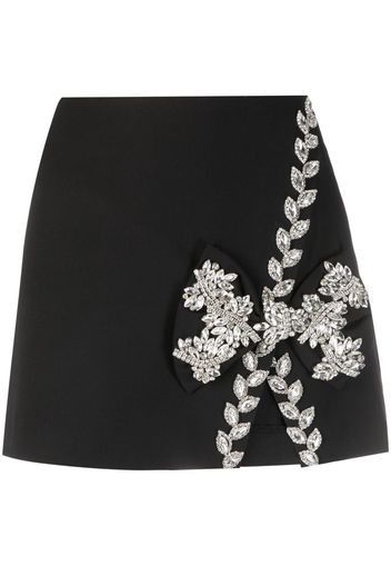 Loulou embellished bow-detail mini skirt - Schwarz