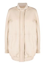 Loulou Gabriola shearling-lined bomber jacket - Nude