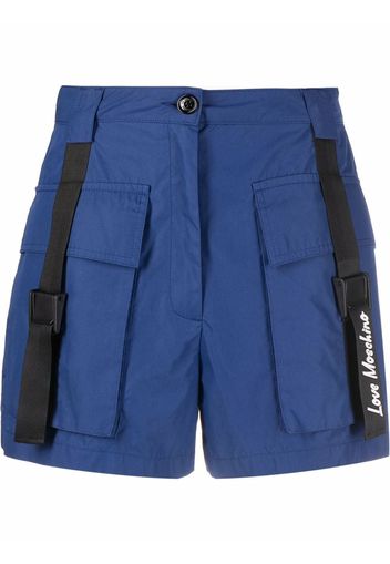 Love Moschino high-waisted cargo shorts - Blau